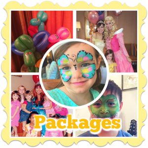 face painter and balloon artist kids party entertainment packages princesses Elsa Anna Clowns toddler parties face painting corporate party