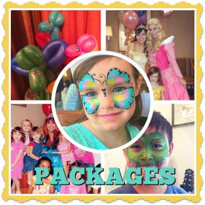face painter and balloon artist kids party entertainment packages princesses Elsa Anna Clowns toddler parties face painting corporate party