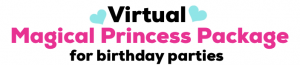 heading text for virtual princess party