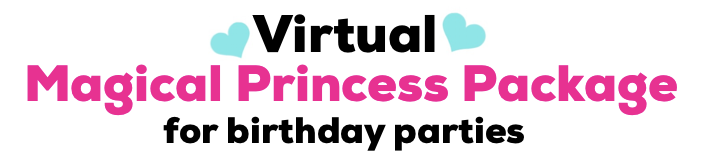 heading text for virtual princess party