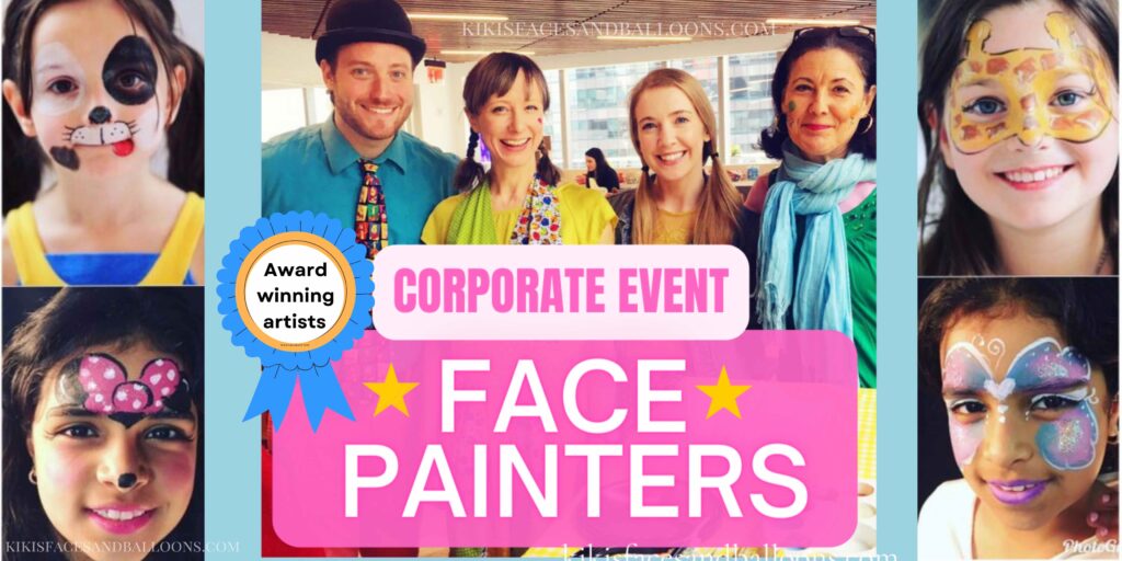 NYC corporate event face painters balloon artists professional face painting kids parties and company events Manhattan media events childrens entertainment